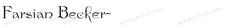 Farsian Becker字体转换